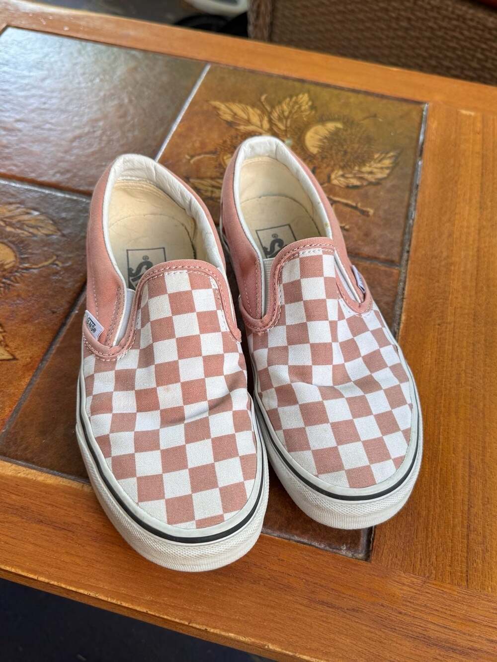 Vans Classic Slip-On Checkerboard Rosette True White Sneakers